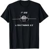 Vintage F-35 Kampfflugzeug T-Shirt Damen Unisex Baumwolle T-Shirt Sommer Frühling Vintage Harajuku Oberteil Oversized Streetwear Rundhals