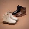 Girls Boots Children's Boots Soft Leather Short Boots Autumn and Winter Baby Fashion Leather Boots