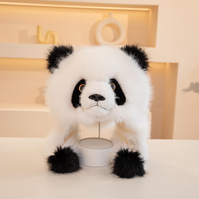 

Очаровательная плюшевая шапка-панда для родителей и детей с зимним теплом и защитой ушей Kids 50cm