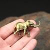 1pcs Home Office Desk Elephant Decor Statue Metal Craft Decoration Mini Ornament for Tabletop and Shelf Display