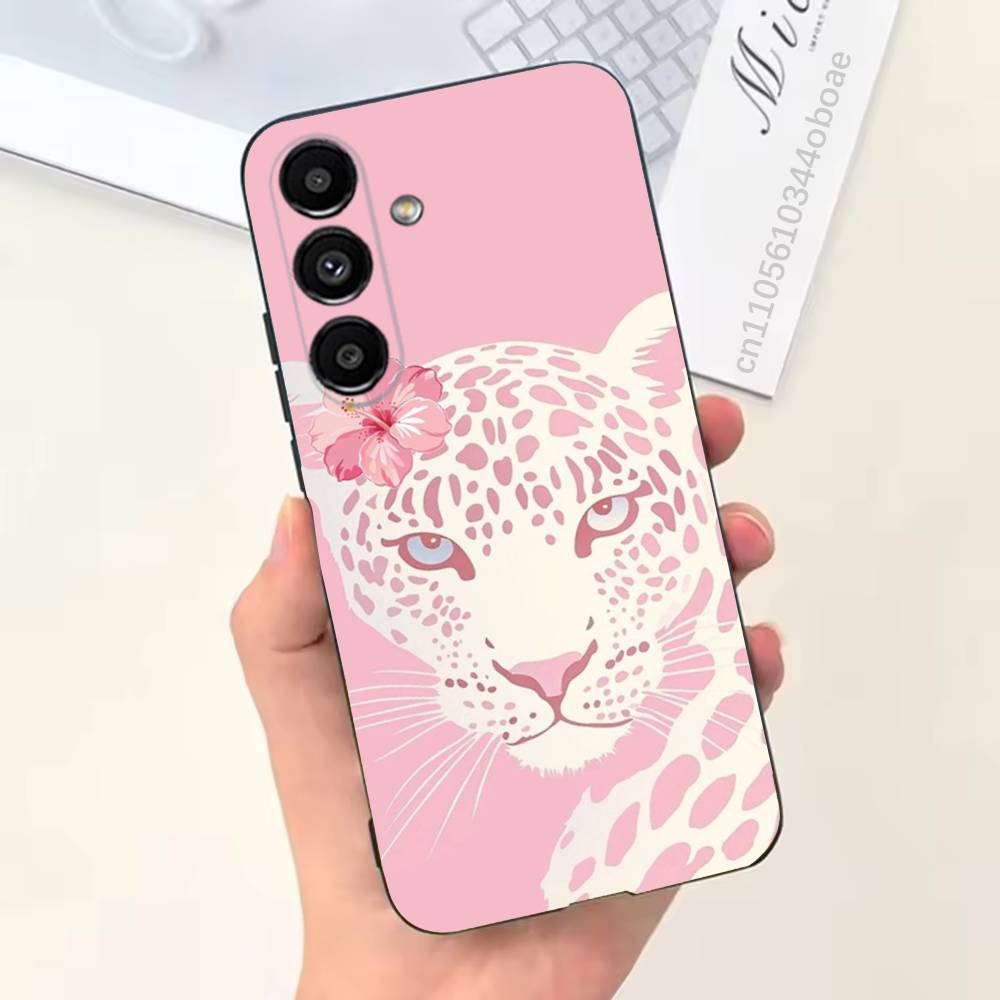 Fashion Leopard Print Phone Case For Samsung S25,24,21,22,23,20,S30,Ultra,Plus, Fe,5G Silicone Cover