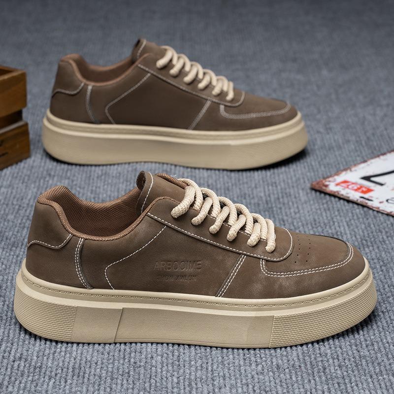 Spring and summer men's shoes breathable shoes men's trendy versatile platform black sports shoes casual board shoes trendy shoes