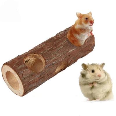Hamster natürliche Holztunnel Röhren Bissfestes Versteck Tunnel Molarenspielzeug für Indoor-Katzen Hunde Drop Shipping