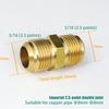 Equal Reducer Nipple Flare Tube OD 1/4" 5/16" 3/8" 1/2" 5/8" 3/4" 7/8" SAE-Standard Brass Pipe Fitting Connector Air Coniditoner
