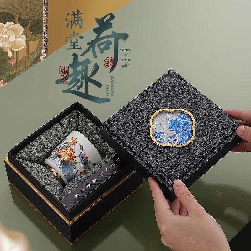 Mutton Fat Jade White Porcelain Master Tea Cup