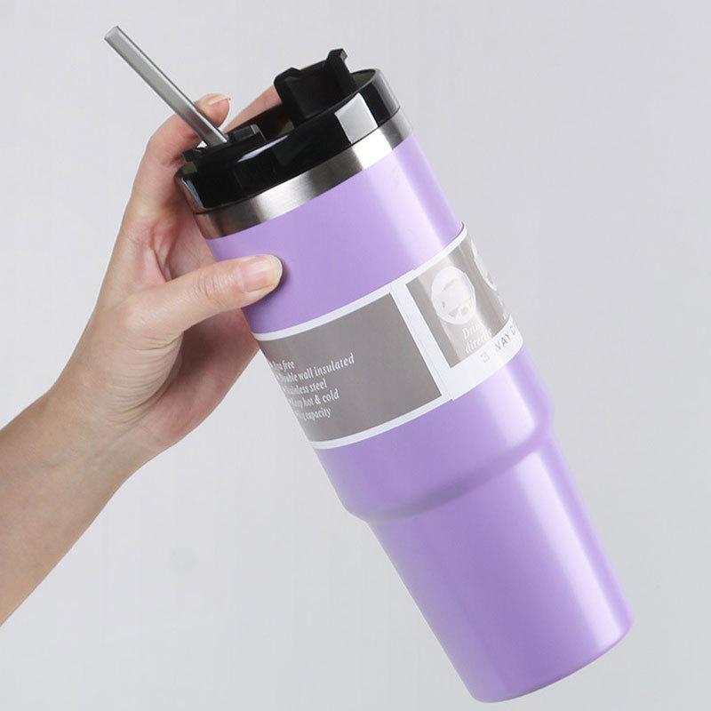 Cups 30/40oz Stainless Steel Car Bottle Large Capacity Water Cup Thermos for Home Car Cold-resistant Bottle Insulated Travel Mug
