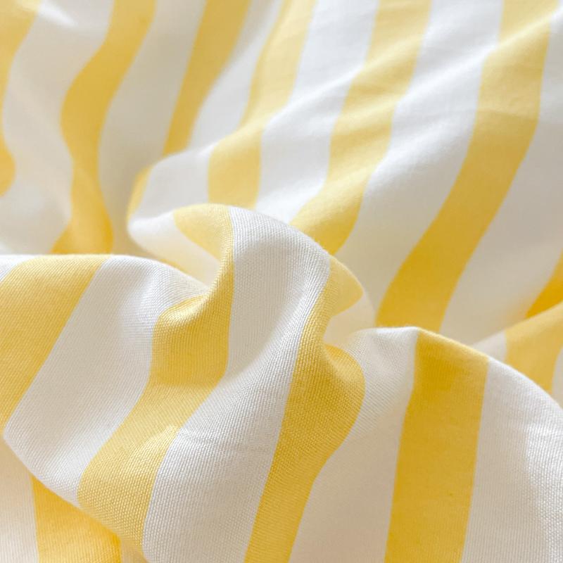 3pcs Yellow Stripe Duvet Cover Modern Geometry Bedding Set Fashion Home Comforter Cover Polyester Quilt Cover with 2 Pillowcases
