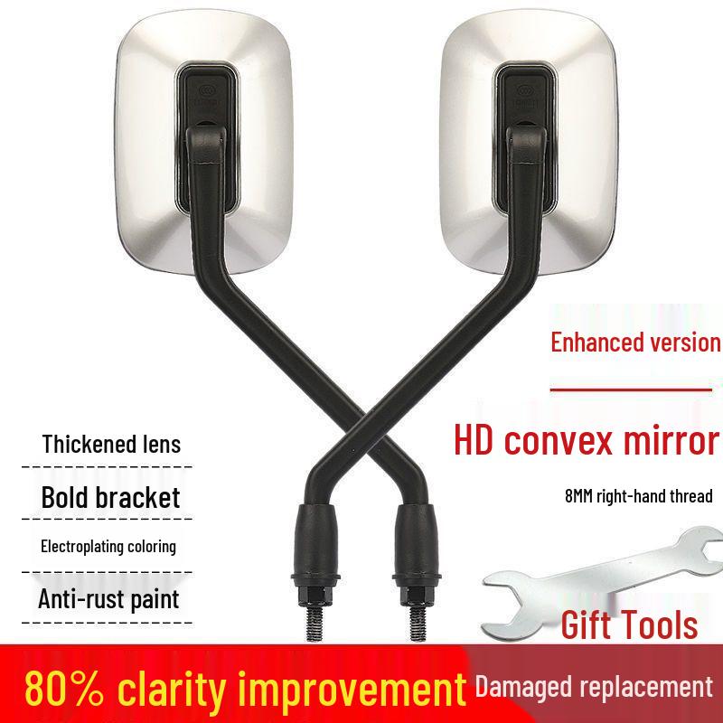 Universal 8MM HD Convex Rearview Mirror for Electric Vehicles - Suitable for Reversing and Reflective Needs