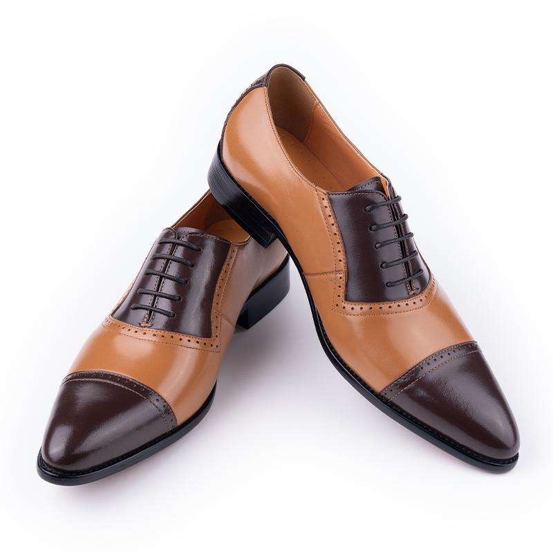 Business Versatile Lace-Up Fashion Dress Shoes Formal Office Casual Breathable Men Suit Footwear Oxford Style New Arrival Design