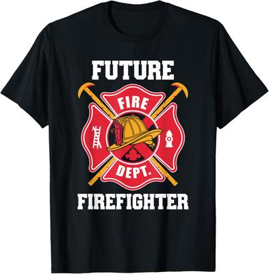 Fire DepartUnisext Future Firefighter FireUnisex Firefighting Funny Graphic T Shirts Boys Kids Unisexs TShirt