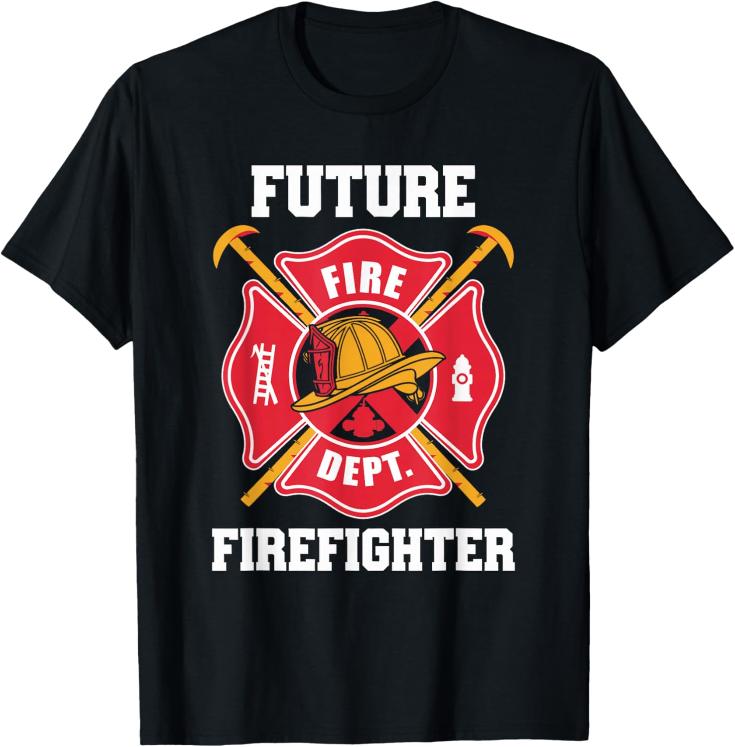 Fire Department Future Firefighter Fireman Firefighting Funny Graphic T Shirts Boys Kids Men s T-Shirt S разноцветный