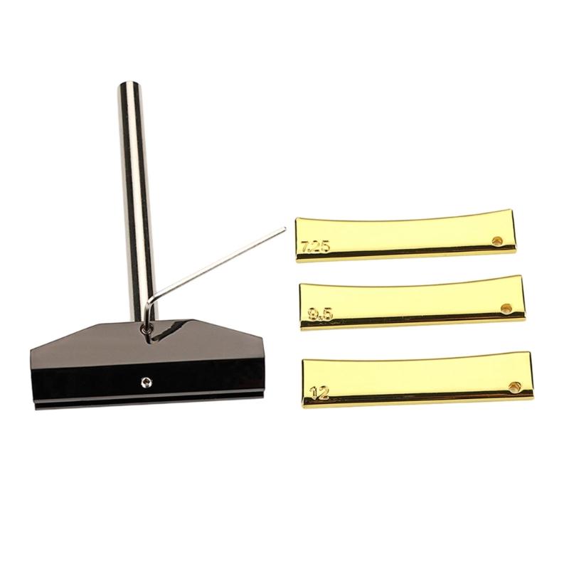 Professional Guitar Fret Press Tool with 3 Radians Inserts Alloy Texture for Precise Electric Bass Instrument Repair
