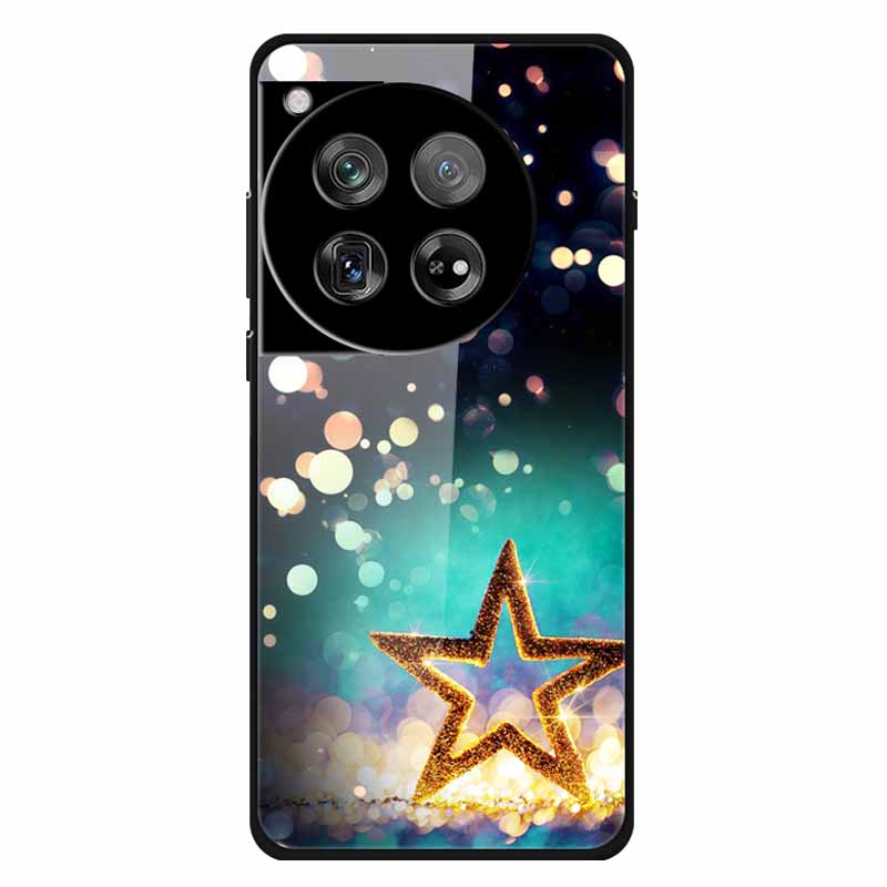 For Oneplus 12 12R Case Tempered Glass Luxury Hard Back Cover for Oneplus 12 12RCases Space Soft Bumpers for One Plus 12 5G Wolf