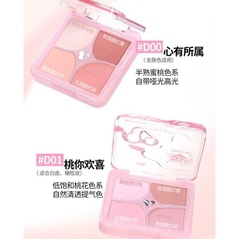 VEECCI - Blooming Mood 4 Colors Blush - 2 Types