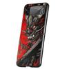 Hard PC Phone Case For Samsung Galaxy Z Flip 7 6 5 4 Black Cover For Galaxy Z Flip 3 Foldable Bag Capas Japan Ghost Face Samurai