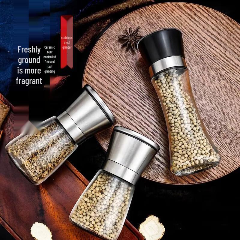 Zhao Ran Manual Stainless Steel Pepper Grinder Set