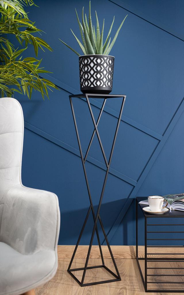 Modern Loft Black Flower Stand 100 Cm