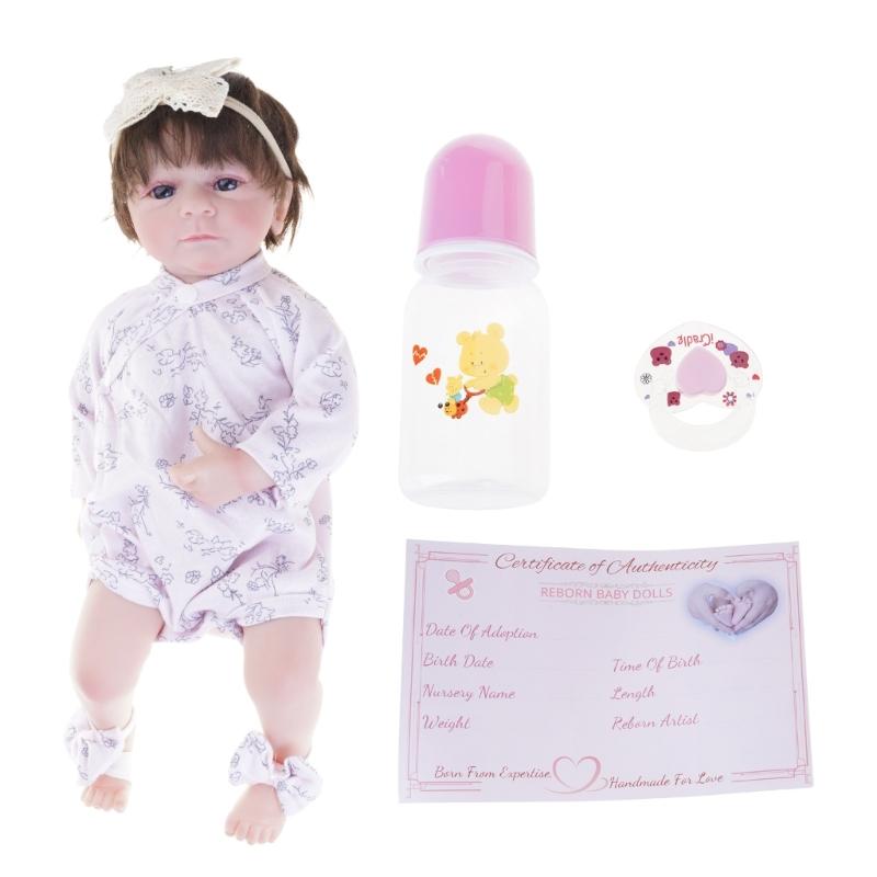 18in Collectible Cuddle Doll Soft Vinyls Caucasian Reborns Toy with Veins Kids and Grandma Best Companies Collector Toy