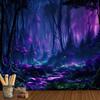 VIKAMA Secret Violet Forest Tapestry Gradient Study BB Cafe Decoration Parchment Scrolls Fantasy Room Decoration