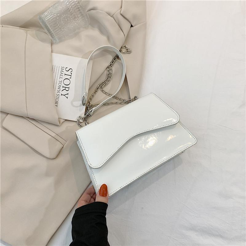 Stylish Casual Shoulder Bag For Women Elegant Simple Crossbody Small Square Bag In Versatile Black White Silver And Fuchsia Colors