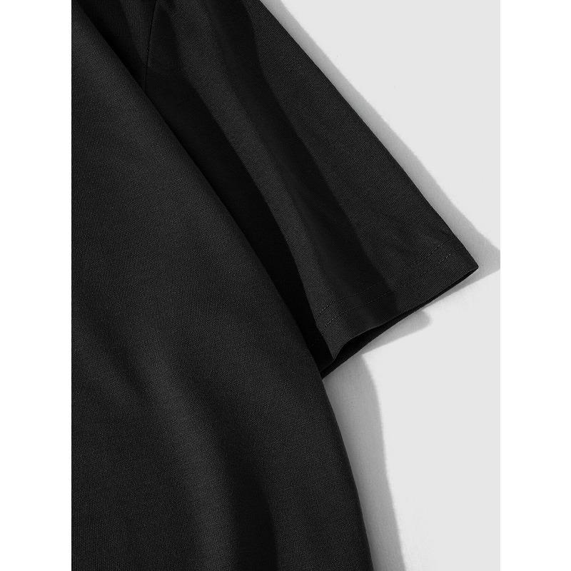 European Sizes Men'S Plus Size Shark Fishing Graphic T-Shirt - Bold "Quint'S Shark Fishing" Slogan & Shark Fin Design