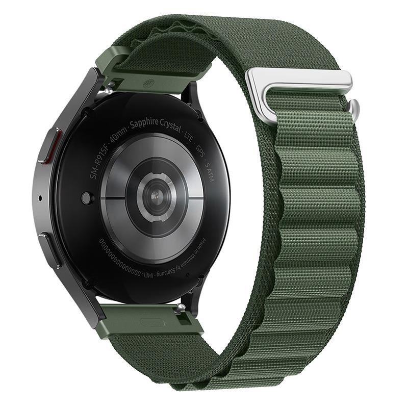 20mm 22mm Nylon Alpine Loop Strap For Samsung Watch 7 6 5 4/Huawei Watch 5/4/3/GT5-4-3 Pro Wristband Amazfit Active 2/Bip 6 Band