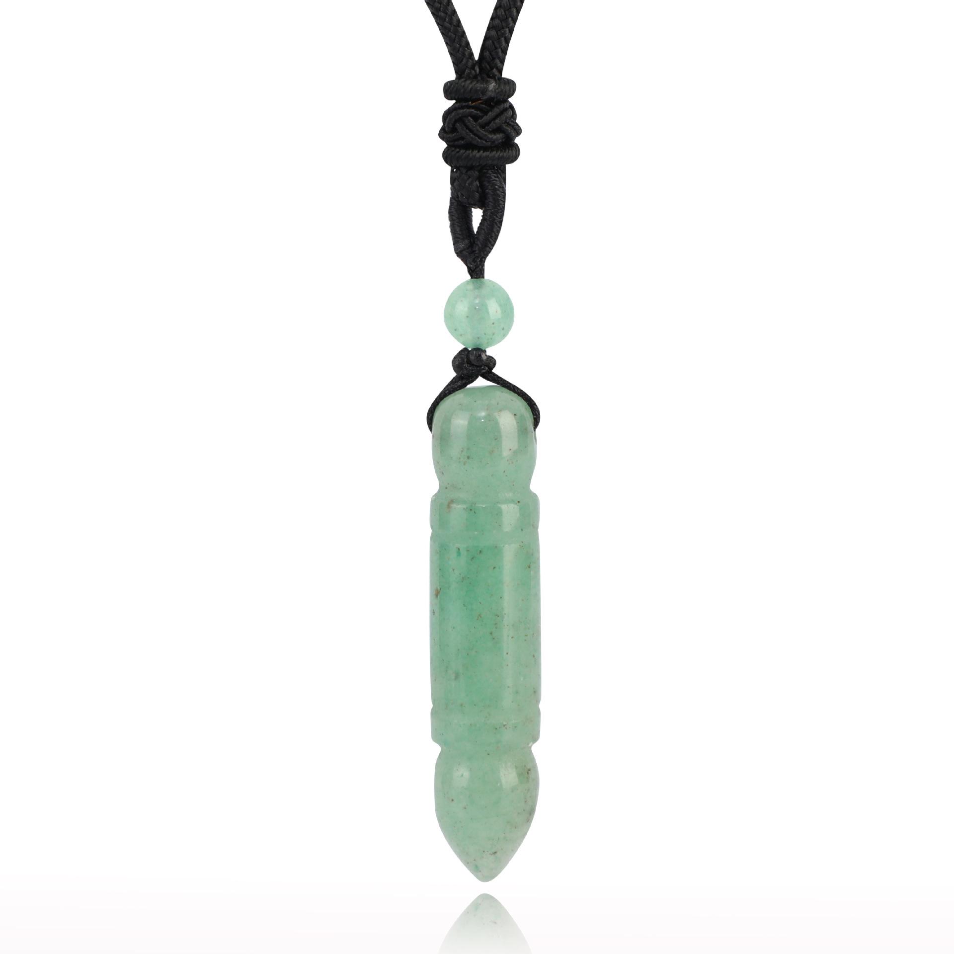 

Wenchang Pagoda Hetian Jade Pendant Necklace in Ethnic Style Natural Crystal Gemstone