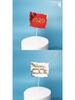 2020 New Year Cake Topper: Red and White Pompon Decoration