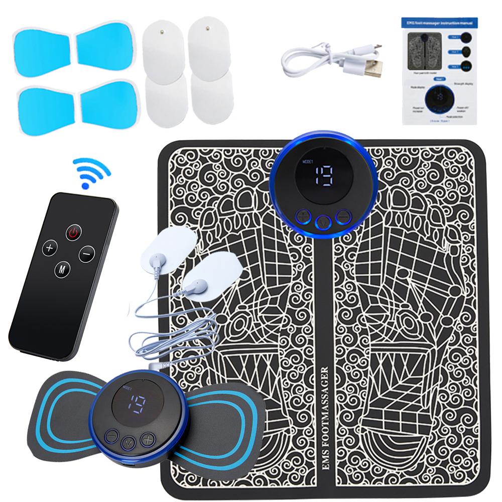 Electric EMS Foot Massager Pad Feet Acupoints Muscle Stimulation Improve Blood Circulation Relief Pain Relax Massage Mashine