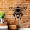 Metal Wall Art Bee, Iron Outdoor Sculpture, Garden Balcony Living Room Indoor Home Decor