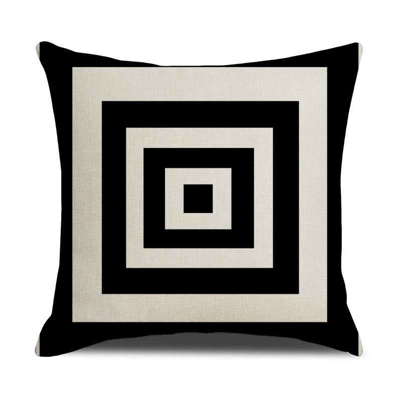 New Black and White Letter Pillowcase Office Sofa Living Room Decoration Linen Cushion