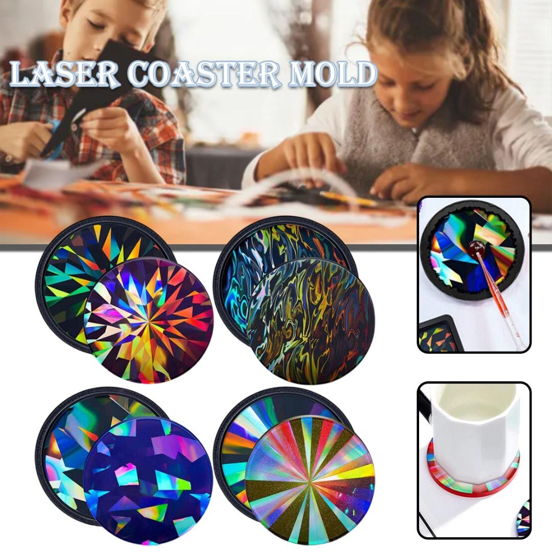 

PDTO голографическая форма для смолы, силиконовая подставка, формы для эпоксидной смолы, чашки, коврики, форма «сделай сам»