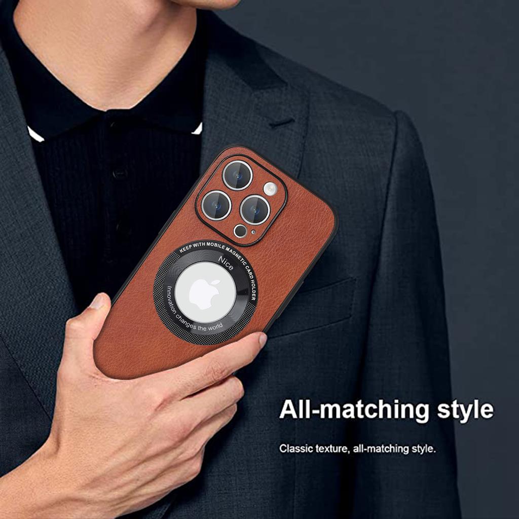 Luxury Leather Texture Magnetic For Magsafe Wireless Charging Case For Iphone 14 Pro Max Plus 11 12 13 Mini Protector Lens Cover