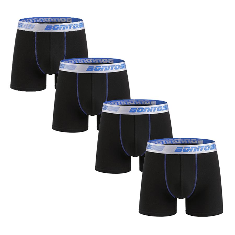 

4pcs Cotton Men s Panties Sexy Mens Underpants Letter Elastic Band Boxer Briefs Men Boxers Underwear Man Shorts S чорний