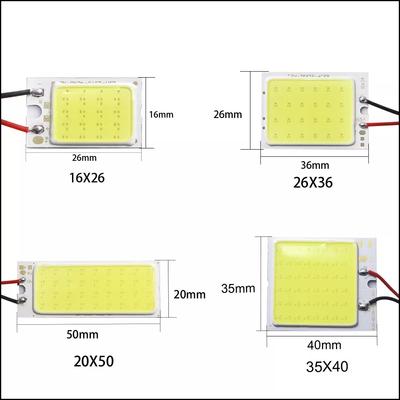 2PCS COB Dome Lights for Car LED Interior Lights COB SMD Bulbs Car Light Bulb Panel Light