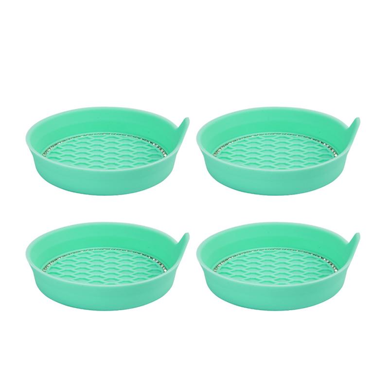 4pcs Diamond Car Cup Holder Insert Coaster Water Cup Drink Bottle Anti-slip Mat Washable Silicone Mat Car Accessories