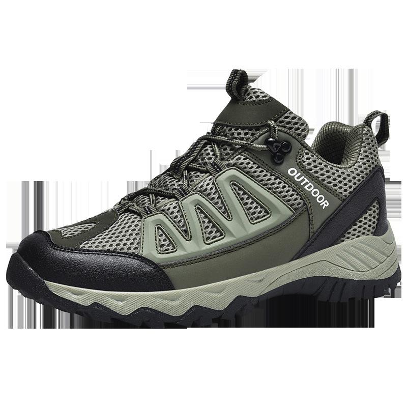 Fashion travel hiking shoes breathable mesh shoes trend wear-resistant men's hiking shoes tide shoes