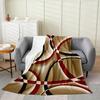 Geometric colored patterns digital-printed polyester Bedroom velvet flannel soft sofa cover blanket Fleece sofa cover blankets