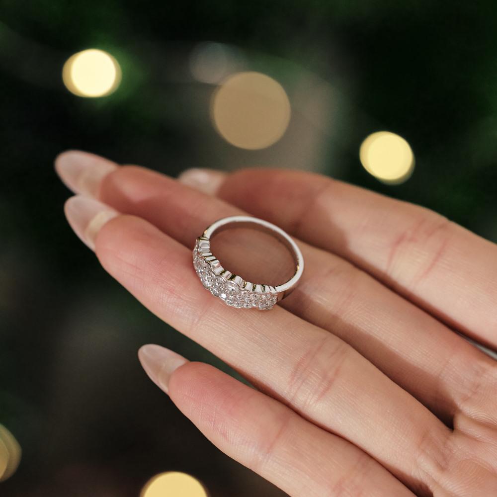Korean Style S925 Sterling Silver Zircon Ring – Women's Bestseller, Festive Design
