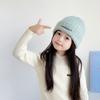 Autumn and Winter New Style English Embroidered Knitted Hat for Boys and Girls Stylish and Versatile Woolen Hat  Simple Ear Protection Hat