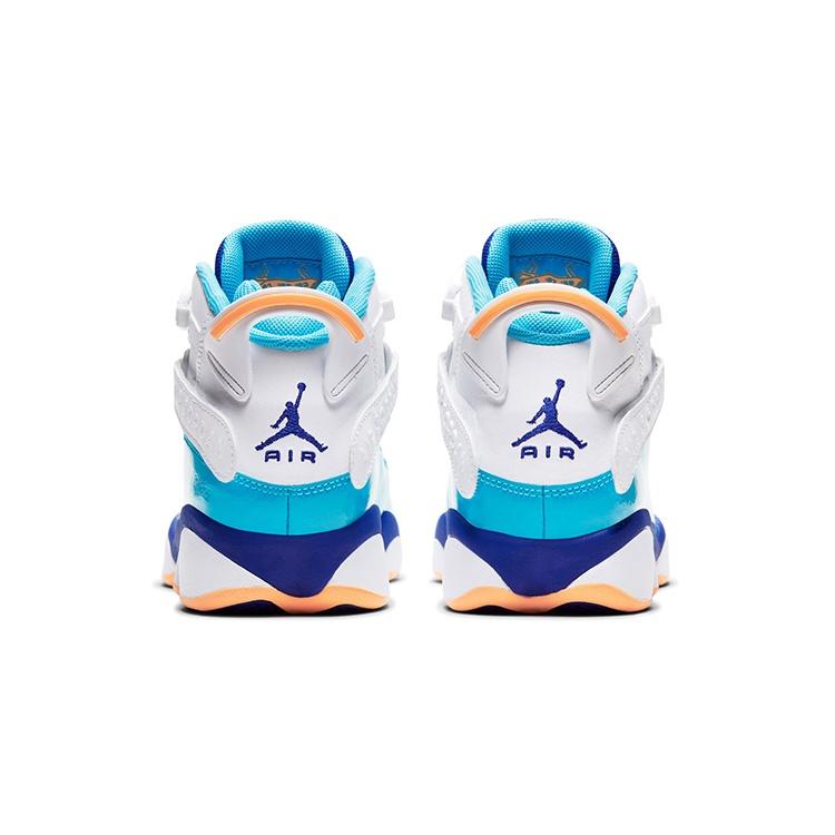 (GS) Air Jordan 6 Rings 'White Blue Orange' Kids' 323399-105