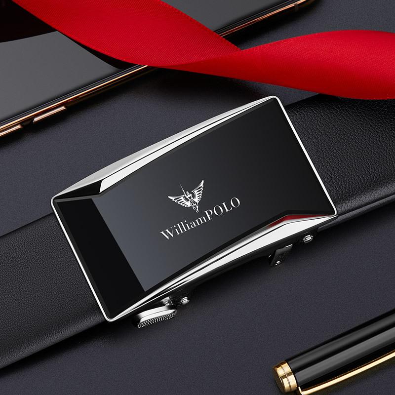 

Мужской кожаный ремень Emperor, деловой ремень с автоматической пряжкой, мужской ремень из натуральной яловой кожи, мужской ремень 115cm