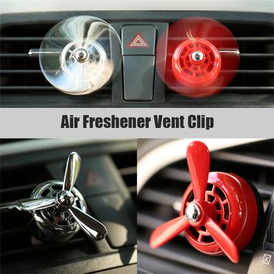 Ambientador de aire para coche con forma de hélice, minidifusor de fragancias con aceites esenciales, clip de ventilación de aleación en forma de abanico, accesorios para el interior del coche