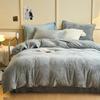 Thickened autumn and winter solid color double-parcel milk fleece warm quilt cover