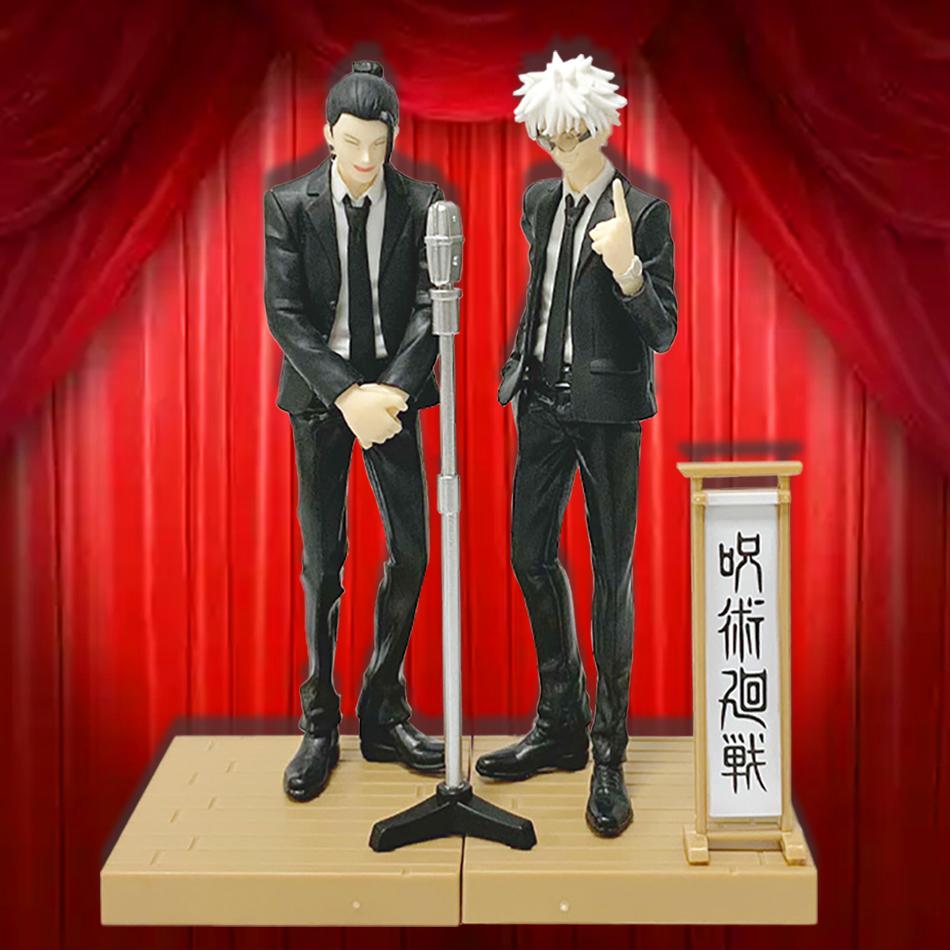 17cm Anime Figure Jujutsu Kaisen Diorama Satoru Gojo Suguru Geto Suit Anime Model Boxed Toys Figurine Birthday Gift
