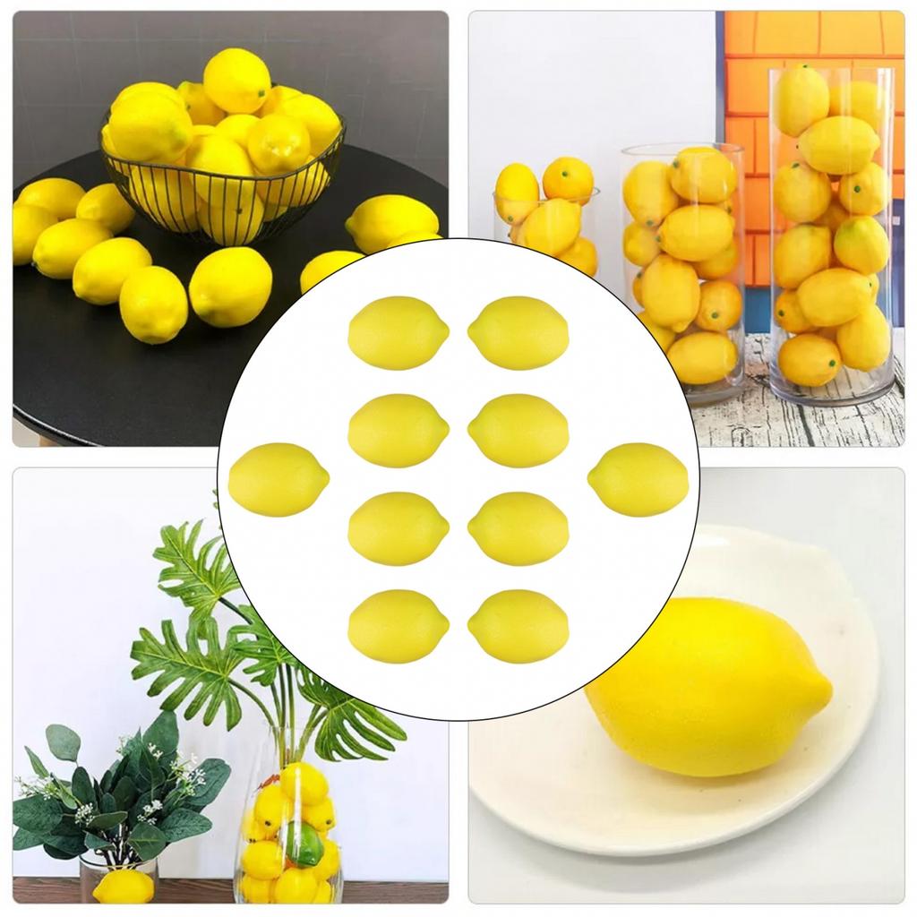 Artificial Lemon Decor Fake Lemon Props Foam Fruit Model