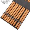 5 Pairs Natural Bamboo Chopsticks Reusable Traditional Handmade Chinese Classic Wooden Chopsticks Sushi Kitchen Tool Hot Pot