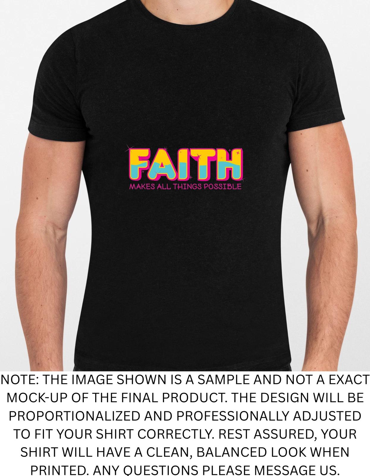 Men s and Women s T-shirts Faith Religious God Jesus Graphic XXXXL