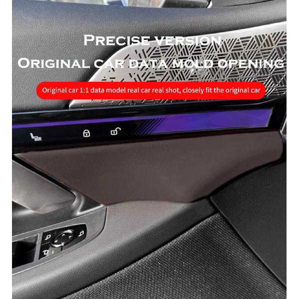 For BMW 5 Series i5G60 2024-2025 Dark coffee leather Center Control Around Trim Molding Stickers Interior Decoration Accessories
