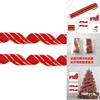 Festive 2 Meter Soft Red Velvet Christmas Ribbon With Stunning Silver Accents